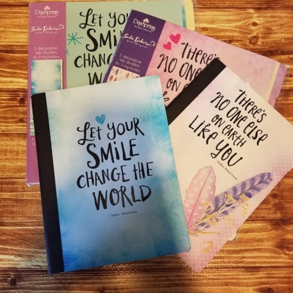 Dayspring Sadie Robertson Huff Pink Notebook Tab Dividers Set Live Original LO